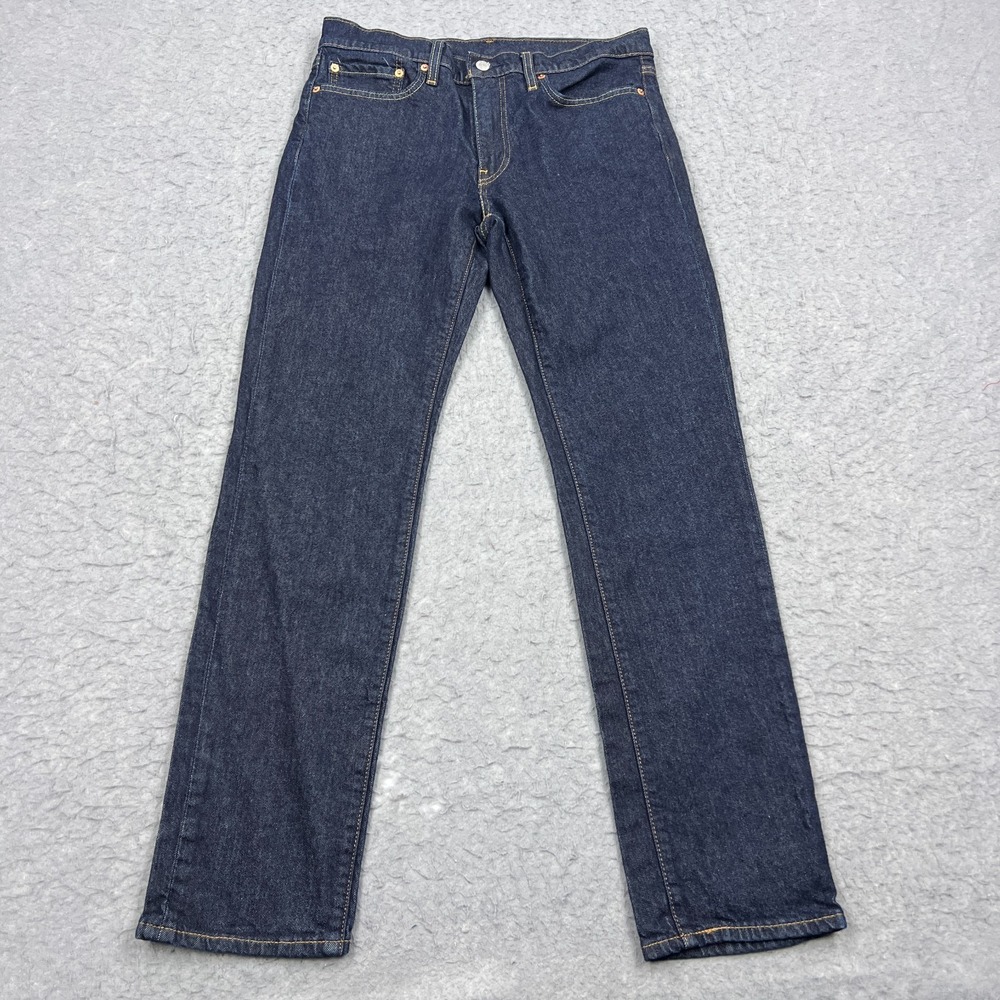 Levis 511 Premium Jeans Men's 36x32 Blue Dark Wash Thick Stitch Slim Taper Denim